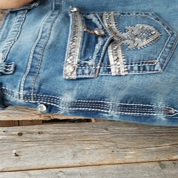 REBEL AND Soul SIZE 16 HIGH WAIST BLINGY SKINNY Jeans - Picture 7 of 16